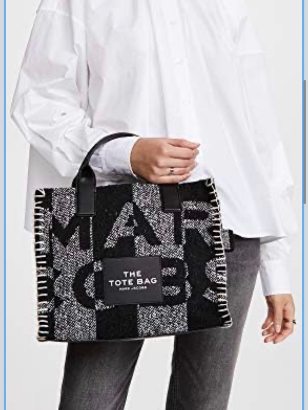 Marc Jacobs The Tote Bag - Black and Gray wool Tote - Picture 8 of 8